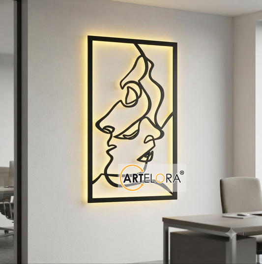 2D Modern Art woman face Laser cutting
