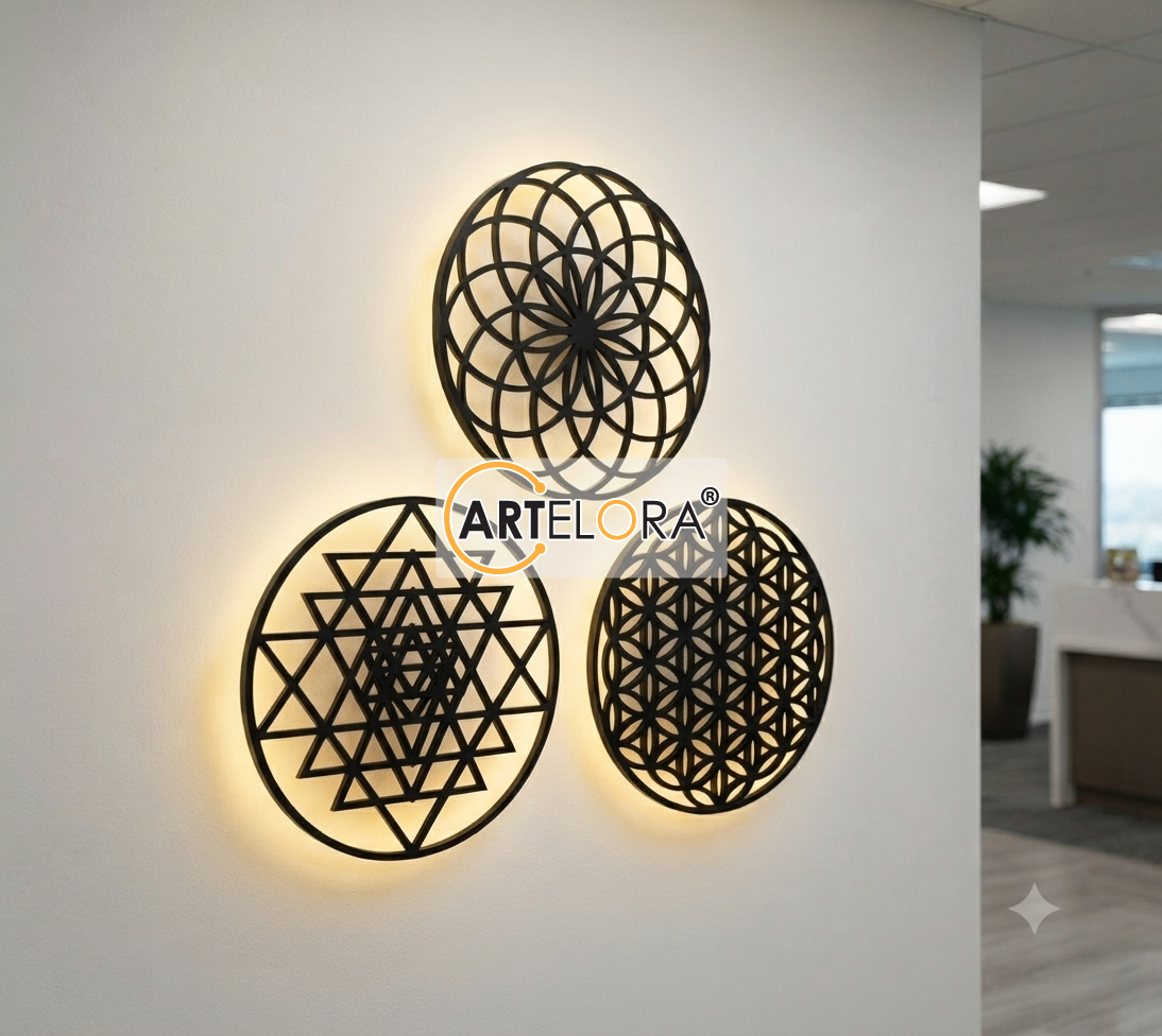 2D Modern Art Yantra Laser Cutting