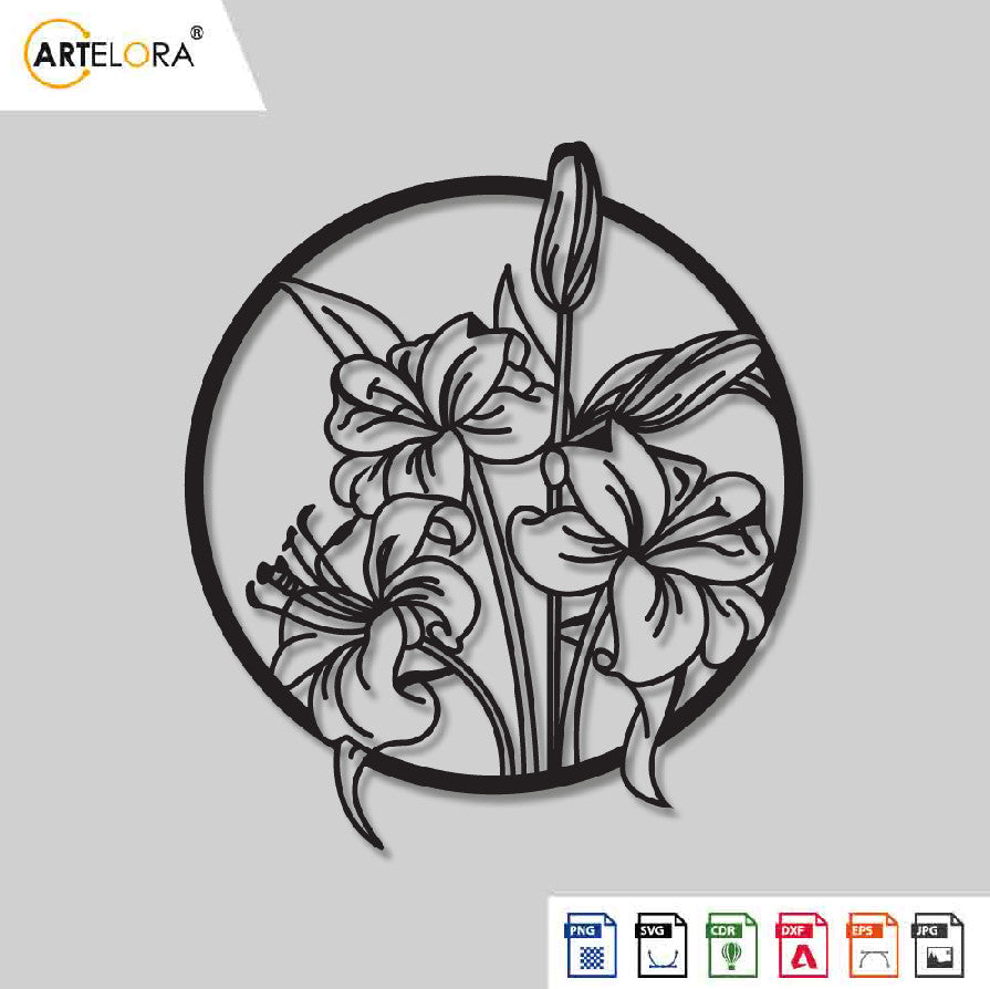 2D Modern Art Flower Design