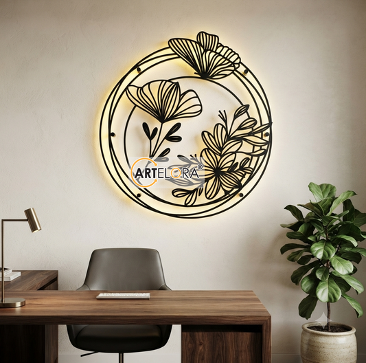 2D Modern Art flower Laser cutting design