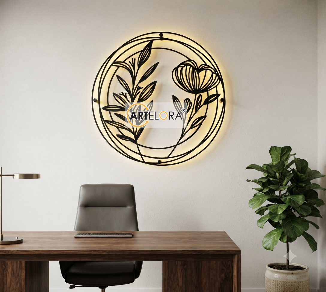 2D Modern Art flower Laser cutting Design