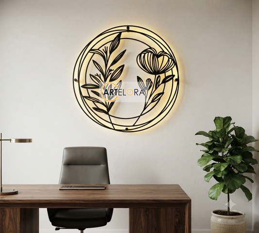 2D Modern Art flower Laser cutting Design