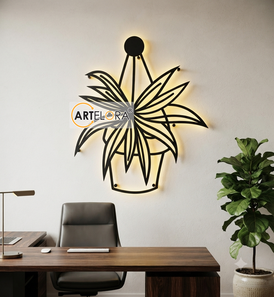 2D Modern Art hanging flower pots Laser cutting