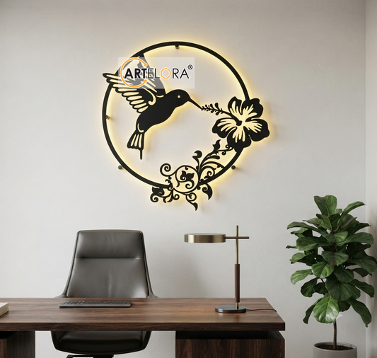2D Modern Art bird Laser cutting