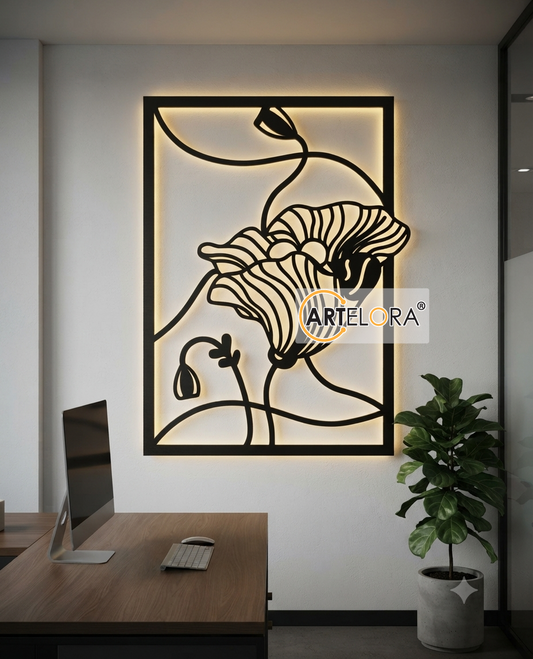2D Modern Art Flower Laser cutting Design