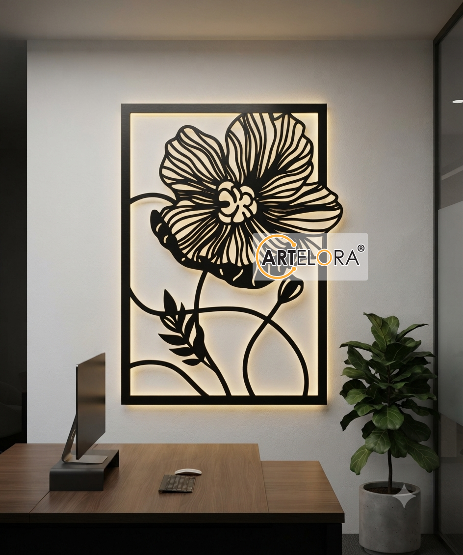 2D Modern Art Flower Laser cutting