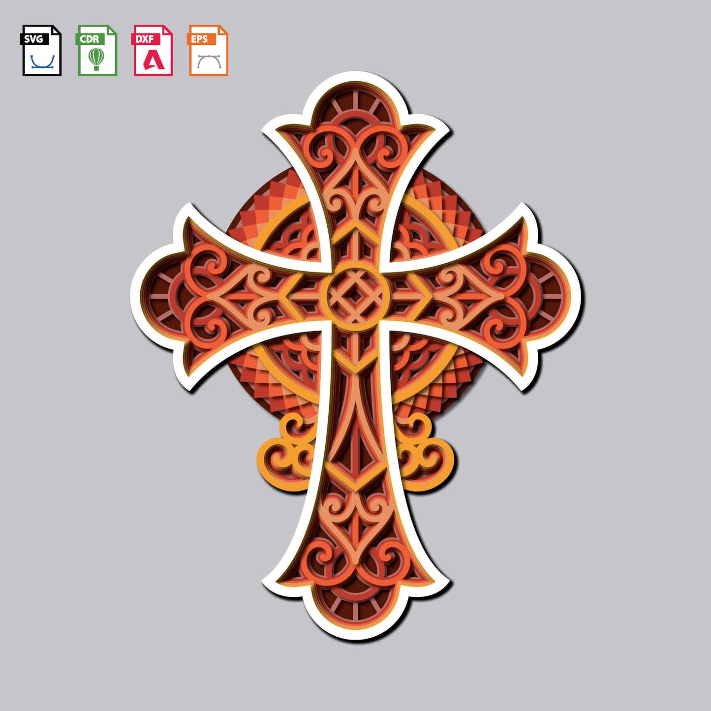 Mandala Art Cross