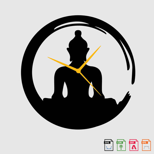Wall Clock Buddha