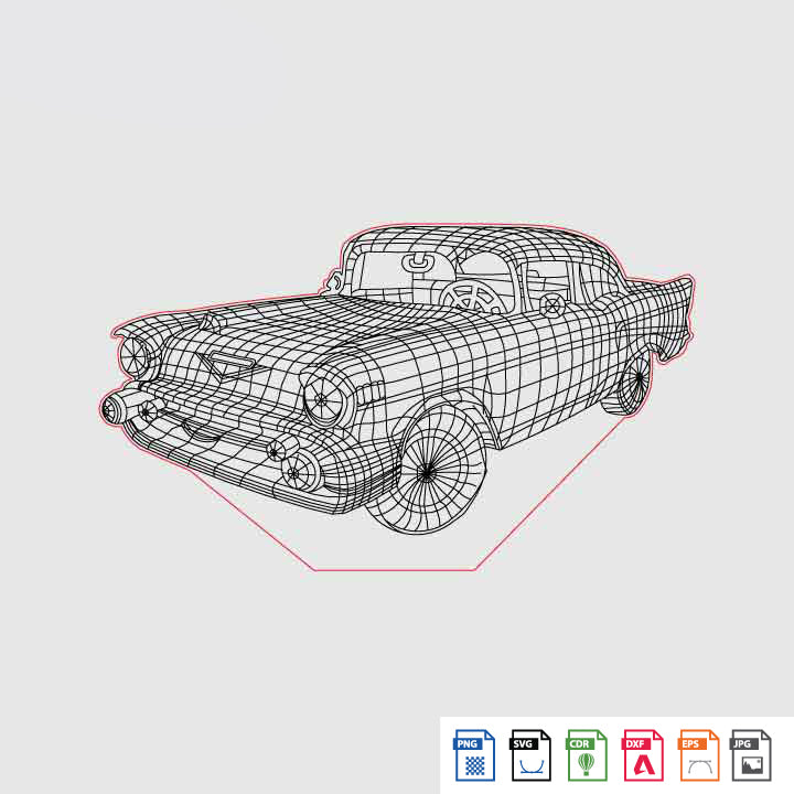 Laser Engraving 3D Car