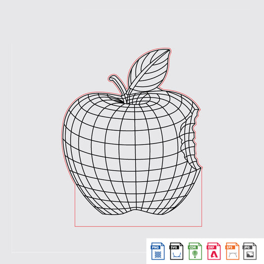 Laser Engraving 3D Apple