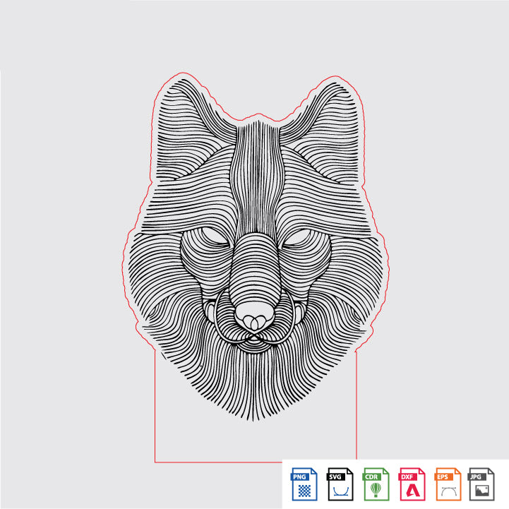 Laser Engraving 3D Fox