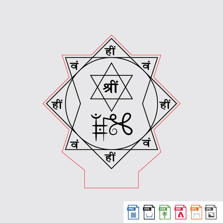 Laser Engraving Shri Yantra