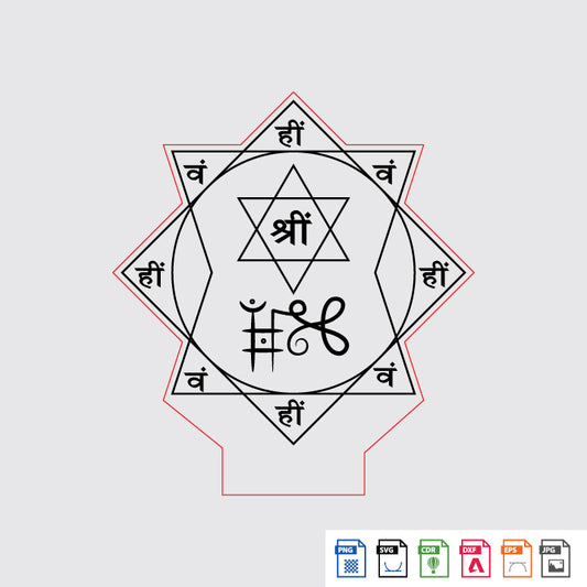 Laser Engraving Shri Yantra