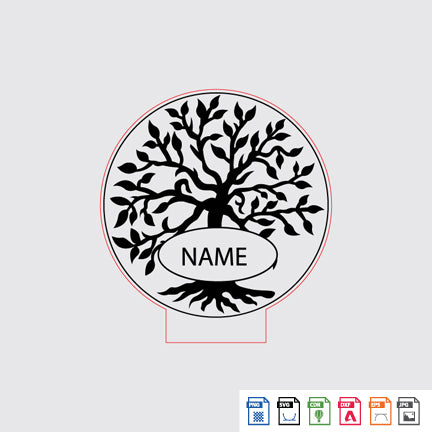 Laser Engraving Tree Art Template