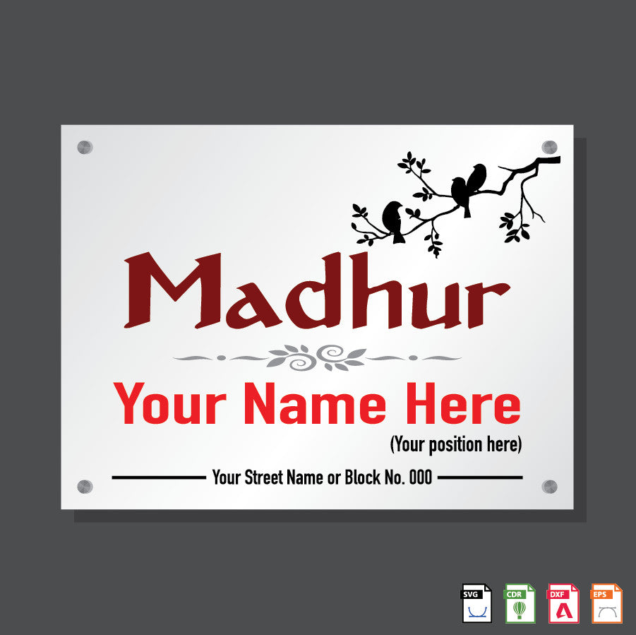 Name Plate Madhur