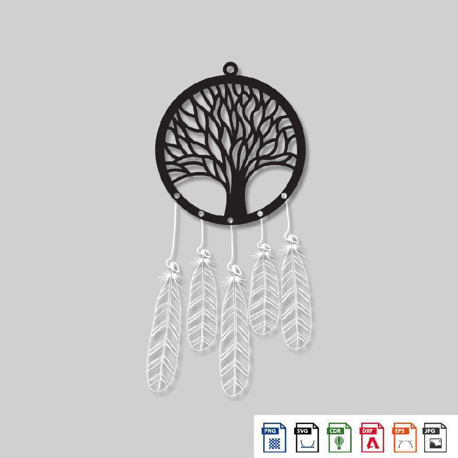 2D Modern Art Car Hanging Tree