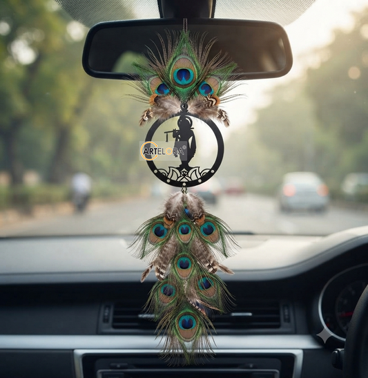 2D Modern Art Car Hanging Krishna