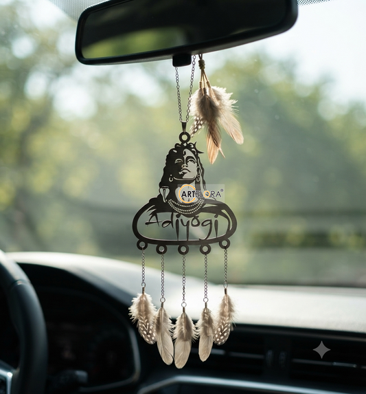 2D Modern Art Car Hanging adiyogi