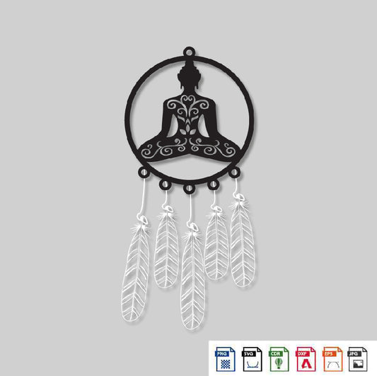 2D Modern Art Car Hanging Buddha