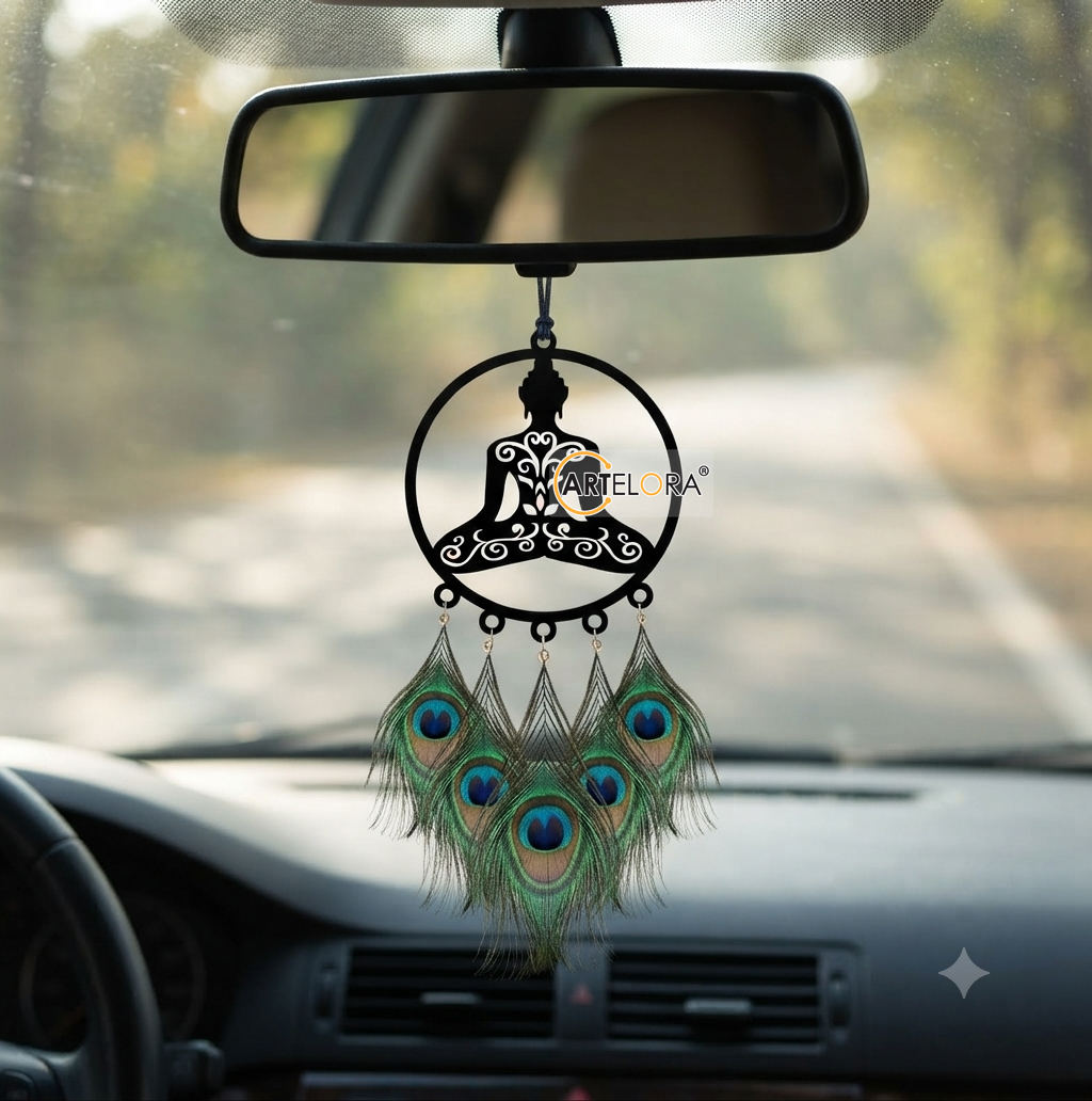 2D Modern Art Car Hanging Buddha