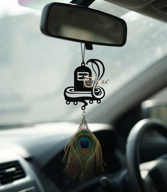 2D Modern Art Car Hanging Shiv ling