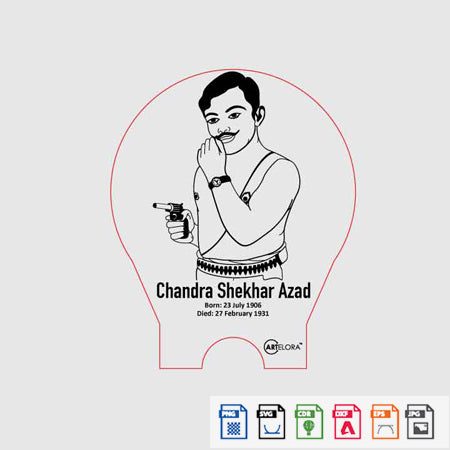 Laser Engraving Chandra Shekhar Azad