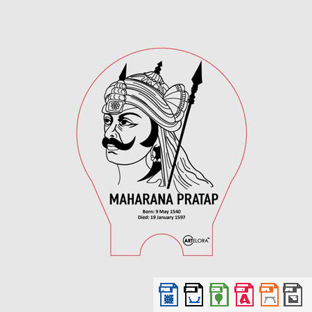 Laser Engraving Maharana Pratap