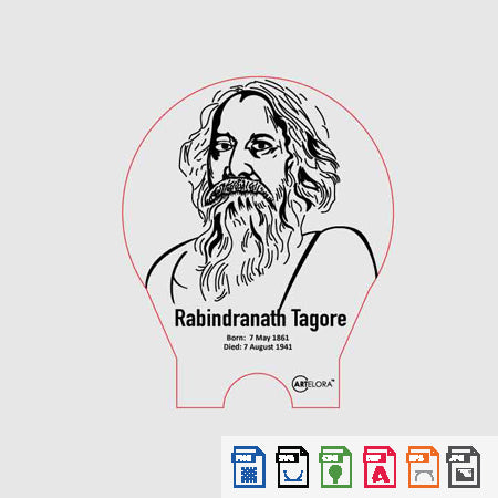 Laser Engraving Rabindranath Tagore