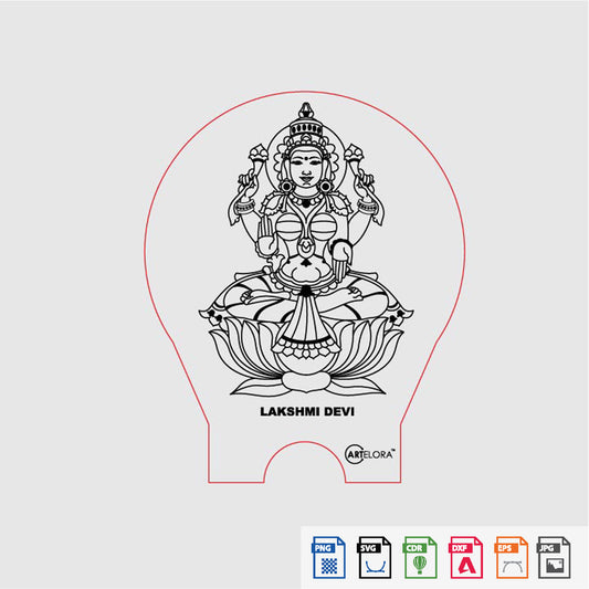 Laser Engraving Lakshmi devi