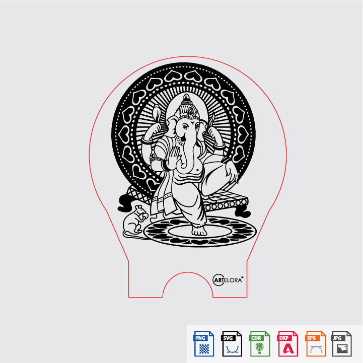 Laser Engraving Ganesh