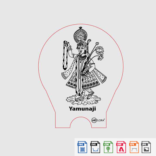 Laser Engraving shrinathji mahaprabhuji yamunaji