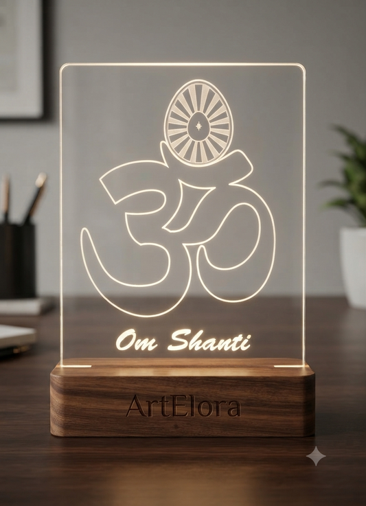 Laser Engraving Om Shanti Brahma Kumaris
