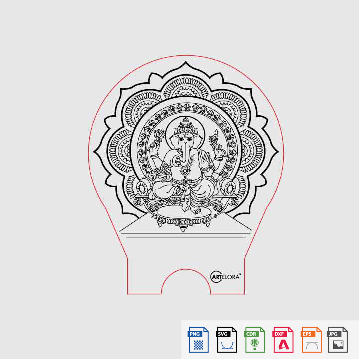 Laser Engraving Ganesh