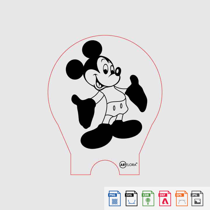 Laser Engraving mickey mouse