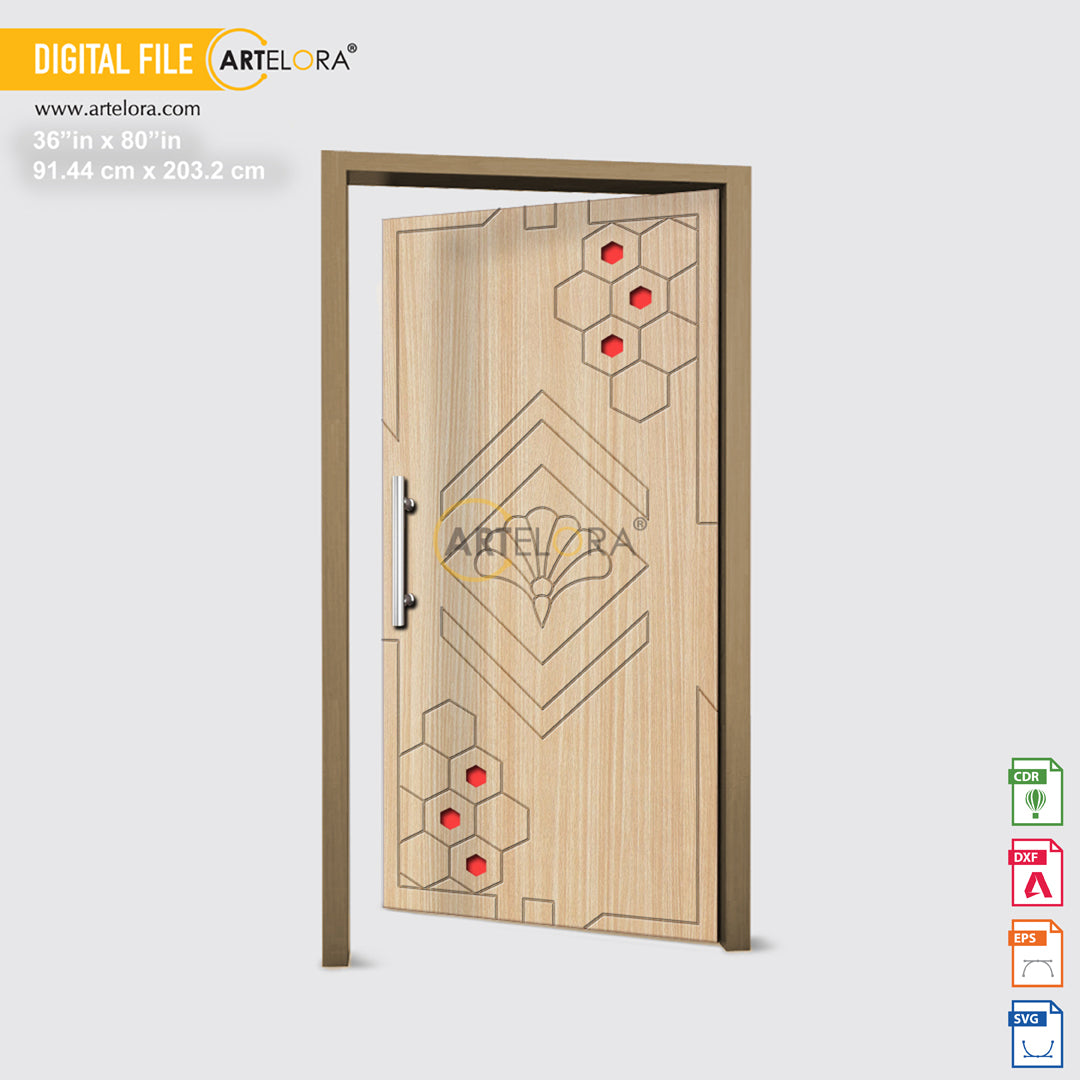 Carving Design Flowers Door