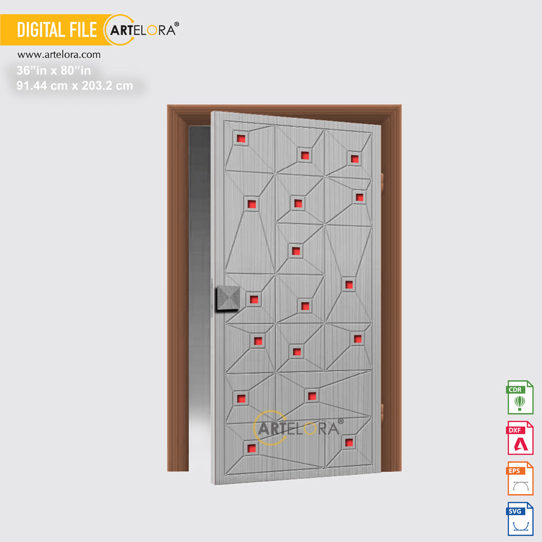 Carving Design Square Door