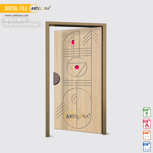 Carving Design Geometric Patterns Door