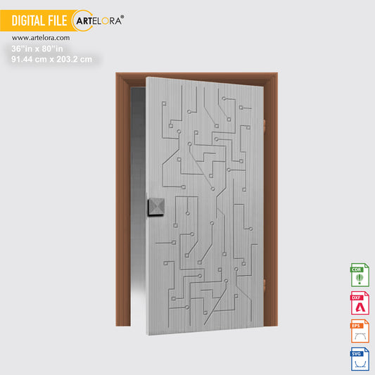 Carving Design Electronic Drafting Door