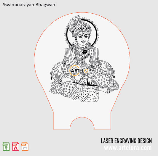 Laser Engraving Swaminarayan Bhagwan