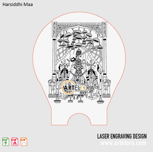Laser Engraving Harsiddhi Maa