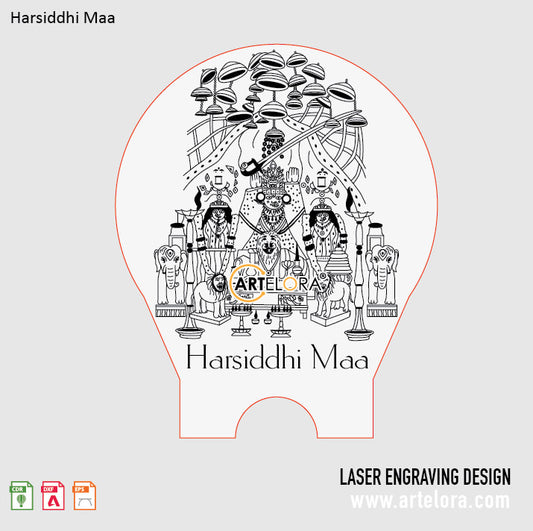 Laser Engraving Harsiddhi Maa