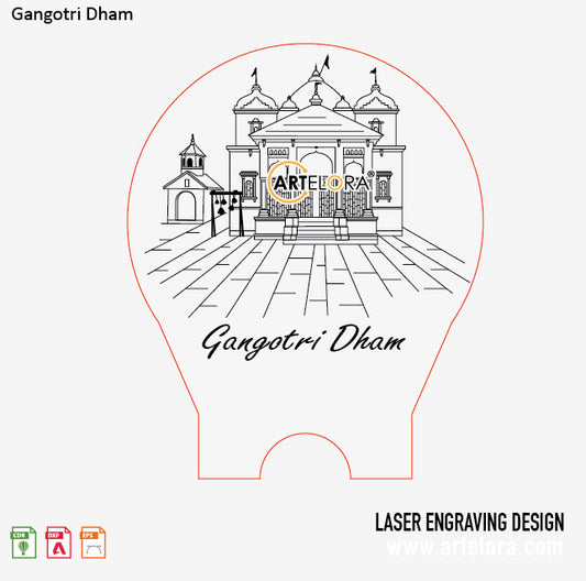 Laser Engraving Gangotri Dham