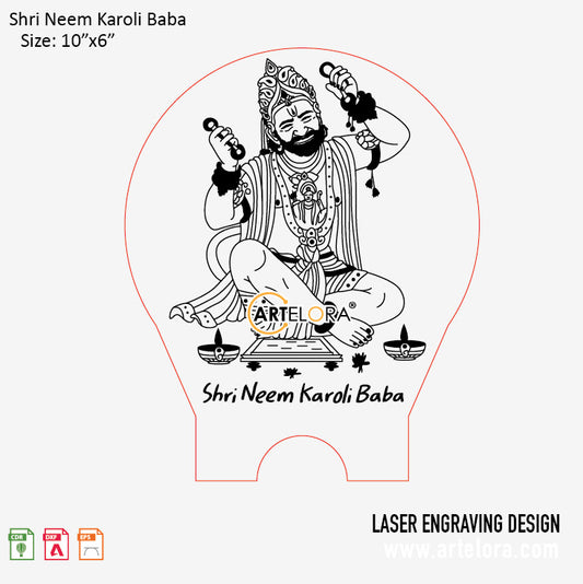 Laser Engraving Shri Neem Karoli Baba