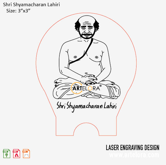 Laser Engraving Shri Shyamacharan Lahiri