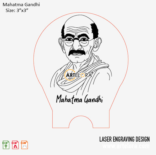 Laser Engraving Mahatma Gandhi