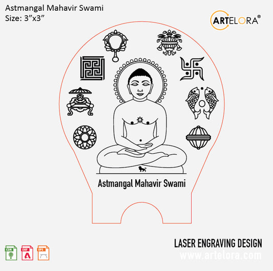 Astmangal Mahavir Swami Laser Engraving