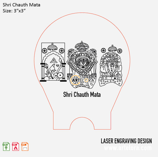 Shri Chauth Mata Laser Engraving