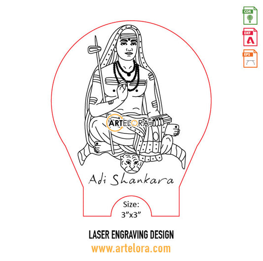 Adi Shankara Laser Engraving