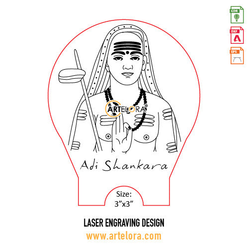 Adi Shankara Laser Engraving