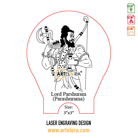 Lord Parshuram (Parashurama) Laser Engraving
